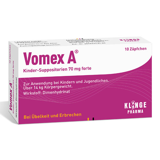 VOMEX A Kinder-Suppositorien 70 mg forte