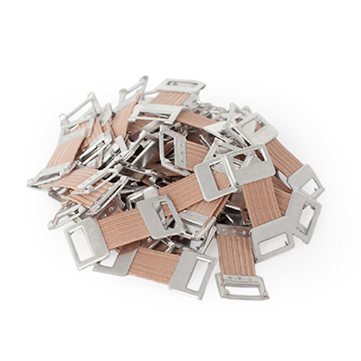 VERBANDKLAMMERN hautfarben mit Gummiband