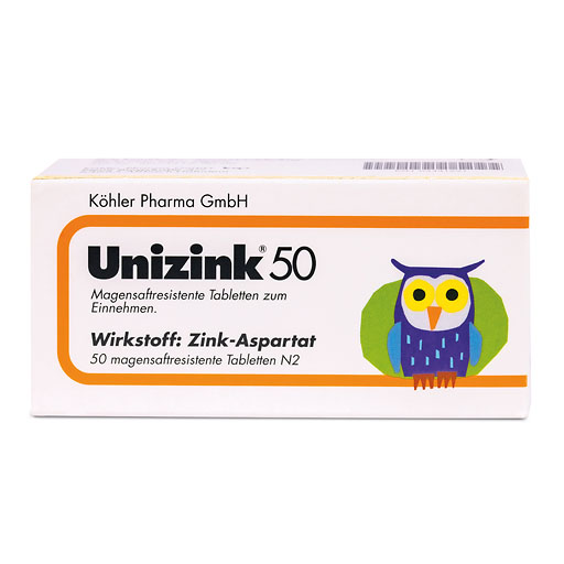 UNIZINK 50 magensaftresistente Tabletten