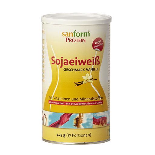 SANFORM Protein Sojaeiwei&szlig; Vanille Pulver