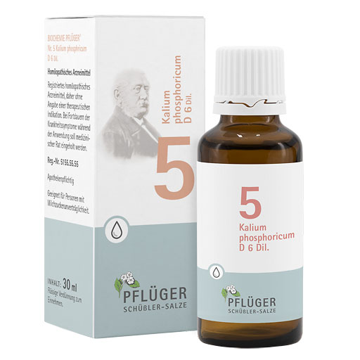 BIOCHEMIE Pfl&uuml;ger 5 Kalium phosphoricum D 6 Tropf.