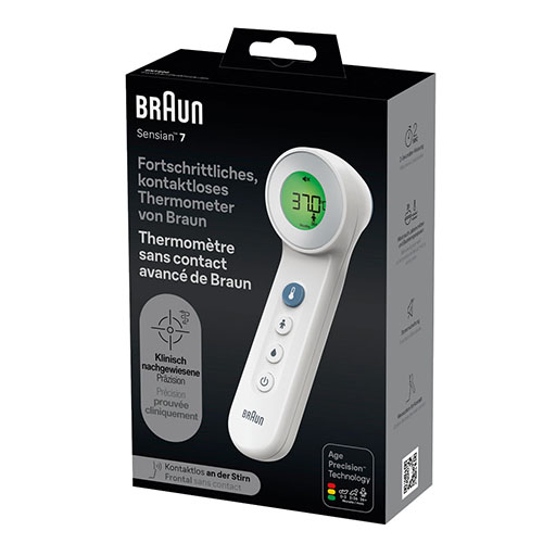 BRAUN BER&Uuml;HRUNGSFREI+Stirn Thermom.AgePrecis.wei&szlig;