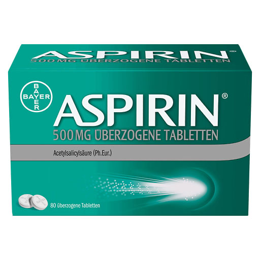 ASPIRIN 500 mg &uuml;berzogene Tabletten