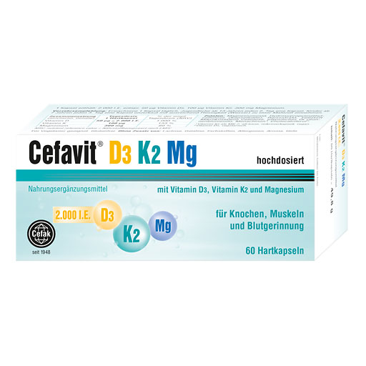 CEFAVIT D3 K2 Mg 2.000 I.E. Hartkapseln
