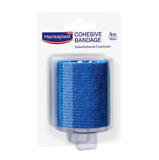 HANSAPLAST Fixierbinde selbsthaft.6 cmx4 m blau