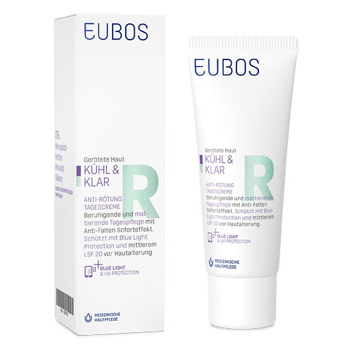 EUBOS K&Uuml;HL & KLAR Anti-R&ouml;tung Tagescreme LSF 20