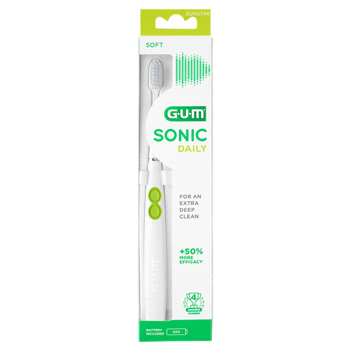 GUM SONIC DAILY Schallzahnb&uuml;rste wei&szlig;