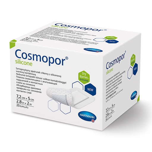 COSMOPOR silicone Wundverband 5x7,2 cm