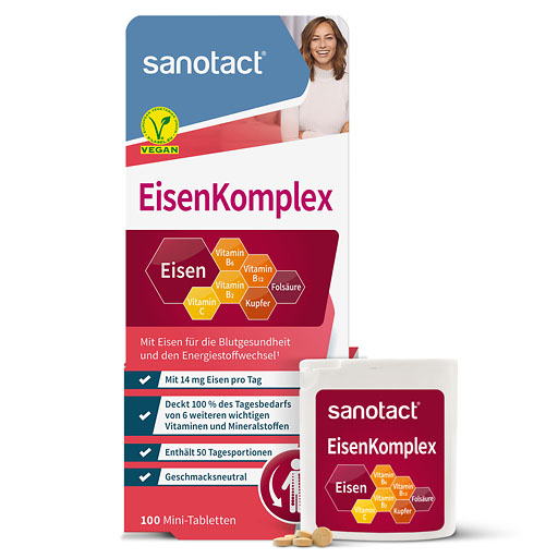 SANOTACT Eisen Komplex m.B2 Kupfer & Fols&auml;ure Tab.