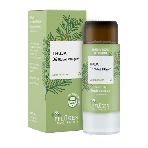 THUJA D 6 Globuli Pfl&uuml;ger Dosierspender
